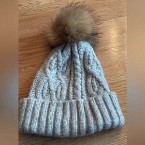 Urban outfitters pom pom knit cable beanie hat